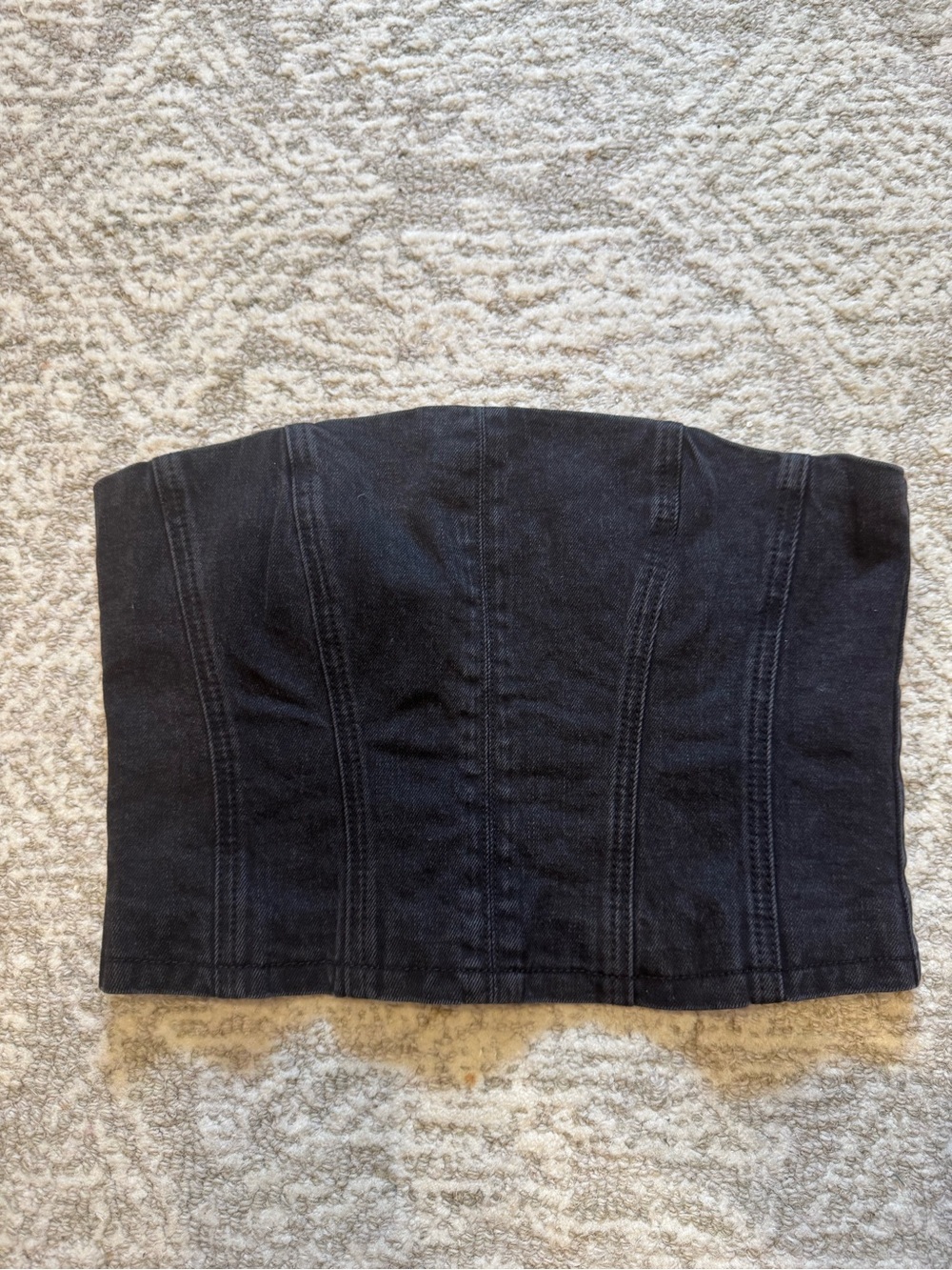 Meshki Black Structured Bustier Crop Top